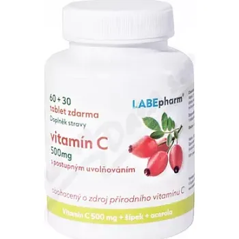 Přírodní produkt Labe Pharm Vitamín C 500mg+šípek+acerola tbl.90