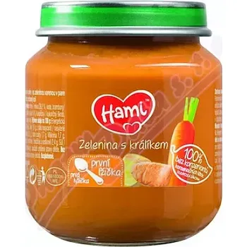 Kojenecká výživa Hami Zelenina s králíkem první lžička 125g 4m+