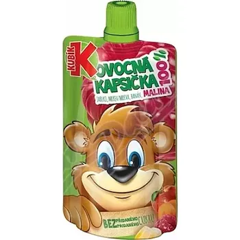 Dětská výživa KUBÍK 100% ovoc.kapsička malina-jabl-mrk-ban 100g
