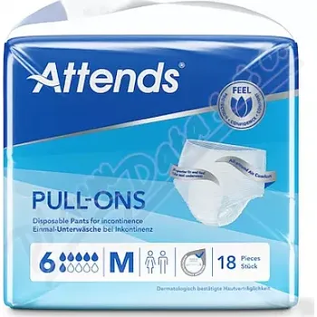 Inkontinenční vložka Kalhotky absorpční Attends Pull-Ons Plus 6 M 18ks