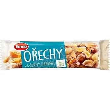 Čokoláda EMCO Tyčinka ořechy a slaný karamel 35g