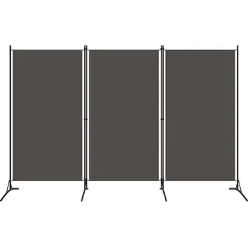 Paraván Paraván z antracitové tkaniny a železa, 260 x 180 cm