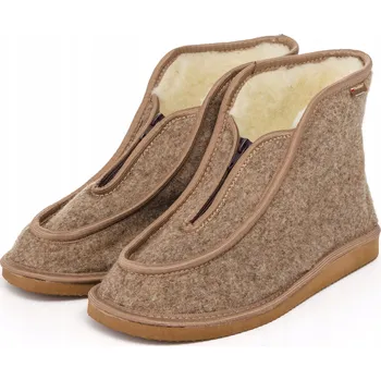 Pánské pantofle Teplé pánské plstěné pantofle Papuče Hnědé 40-46 PanSzew