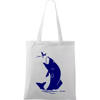 Ryba - komár - Taška bavlněná - 42 x 38 cm ( Bílá )