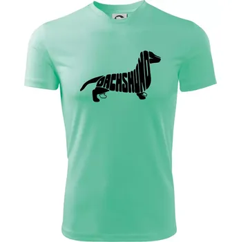 Chlapecké tričko Jezevčík - Dachshund - Dětské triko sportovní (dresovina) - 122 cm/6 let ( Mátová )