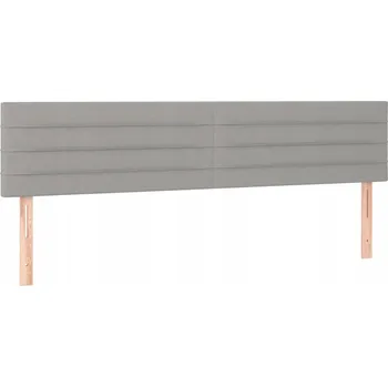 Čelo postele nastavitelné, světle šedá látka, 160x5x78/88 cm