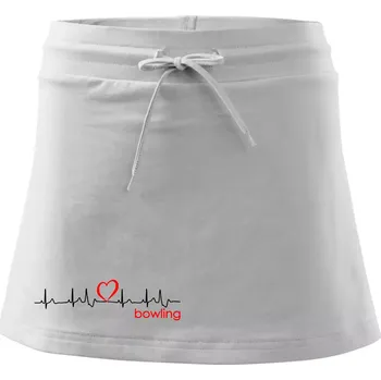 Dámské oblečení Moje srdce bije pro Bowling - Sportovní sukně - two in one - L ( Bílá )