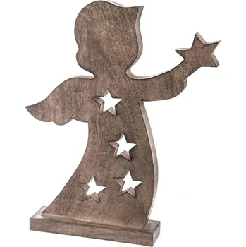 Vánoční dekorace Anděl mango hvězdy 24x6x43 cm