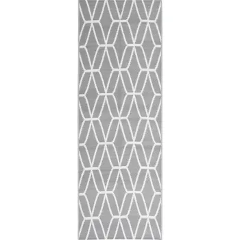 Koberec Koberec ARAKIL, šedý, polypropylen, 80 x 250 cm, žakárový