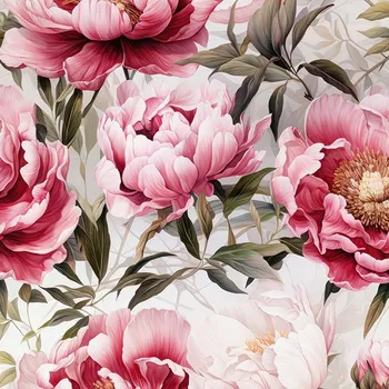 Zbytek - Úplet Punto di Roma 230g květiny světlé 148