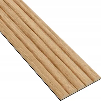 Dekorativní rýhovaný MDF panel na plsti do obývacího pokoje DUB PŘÍRODNÍ