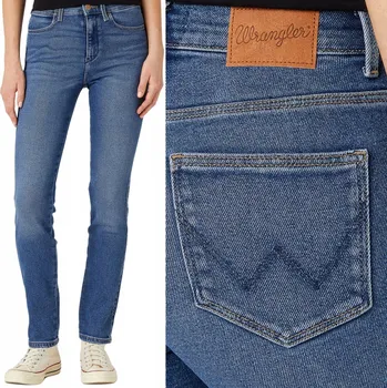 Dámské džíny Wrangler SLIM Airblue DŽÍNY ROVNÉ VYSOKÉ DÁMSKÉ JEANS KALHOTY W31 L32