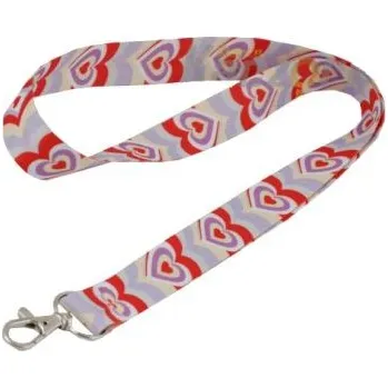 Popruh na krk 20mm Srdíčkový