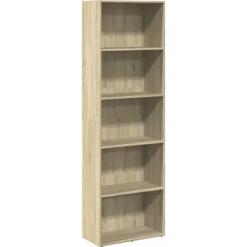 Knihovna Knihovna s otevřenými policemi, dřevotříska, dub Sonoma, 60x30x189 cm