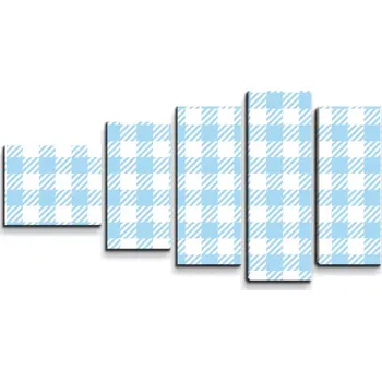 Obraz Sablio Obraz - 5-dílný Čtvercový vzor - 100x60 cm