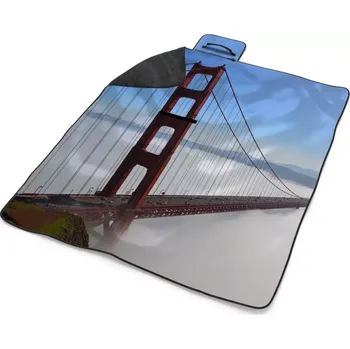 deka Sablio Plážová deka Golden Gate v mlze: 200x140 cm