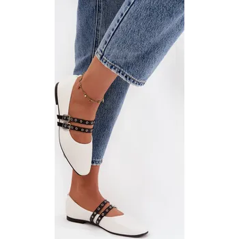 Dámské lodičky Boto Dámské baleríny s pásky Deliora Barva: Bílá, Velikost: 41