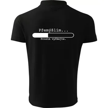 Pánská košile Přemýšlím - Polokošile pánská Pique Polo 203 - 4XL ( Černá )
