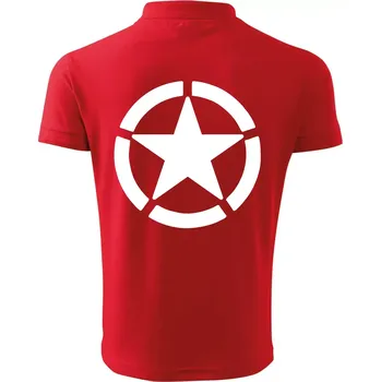 Pánská košile Army hvězda - Polokošile pánská Pique Polo 203 - 2XL ( Červená )