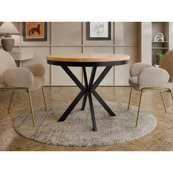 Jídelní stůl Rozkládací stůl Azglo 120, Barva: černá / dub craft zlatý MIRJAN 5903211458699