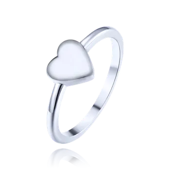 Souprava šperků MINET Elegantní stříbrný prsten se srdcem vel. 56 JMAS0281SR56