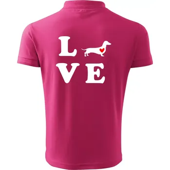 Pánská košile Jezevčík - Love - Polokošile pánská Pique Polo 203 - 3XL ( Purpurová )