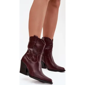 Dámské kozačky Boto Dámské Kožené Kovářky Na Podpatku Sorelia Barva: Červená, Velikost: 39