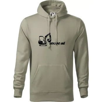 Pánská mikina Neryj do mě - Mikina pánská Cape s kapucí - M ( Light khaki )