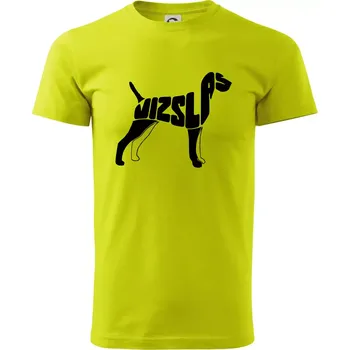 Maďarský ohař - Klasické pánské triko vyšší gramáže - 4XL ( Limetková )