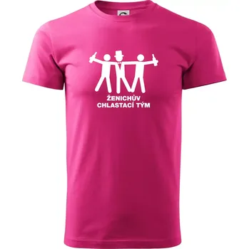 Pánské tričko Ženichův chlastací tým - Klasické pánské triko vyšší gramáže - L ( Purpurová )
