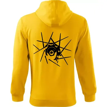 Pánská mikina Cyclo výplet - Mikina s kapucí na zip trendy zipper - S ( Žlutá )