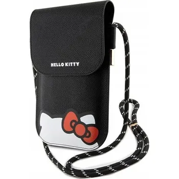 Hello Kitty Leather Hiding Kitty Phone Bag Black