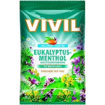Čokoláda Vivil Eukalyp.-ment.+20 druhů bylin bez cukru 120g
