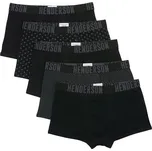 Henderson 5 pack pánských boxerek Optic černé Velikost: 3XL