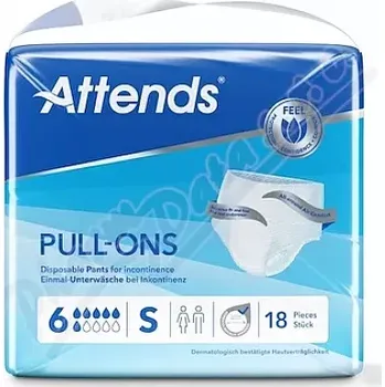 Inkontinenční vložka Kalhotky absorpční Attends Pull-Ons Plus 6 S 18ks