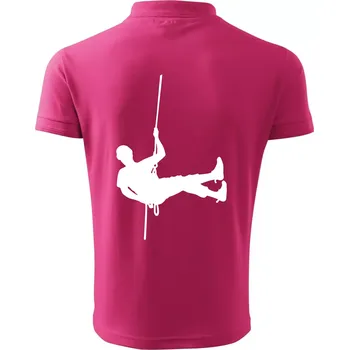 Pánská košile Visící horolezec - Polokošile pánská Pique Polo 203 - 4XL ( Purpurová )