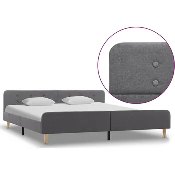 Postel vidaXL Rám postele světle šedý textil 180 x 200 cm