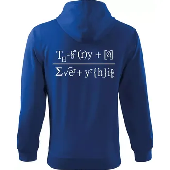 Pánská mikina Teorie všeho (Theory of Everything) - Mikina s kapucí na zip trendy zipper - S ( Královská modrá )