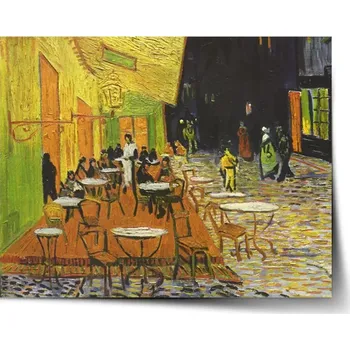 Plakát Sablio Plakát Terasa kavárny v noci - Vincent van Gogh - 60x40 cm
