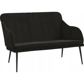 Zahradní lavice Luxusní Sametová Lavice Černá 110x76x80 cm