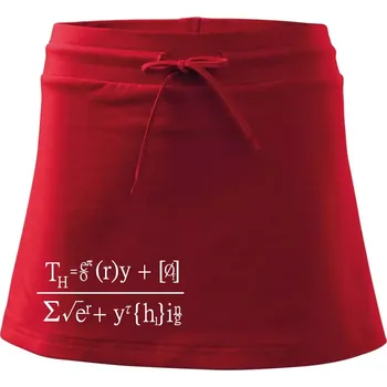 Dámská sukně Teorie všeho (Theory of Everything) - Sportovní sukně - two in one - M ( Červená )