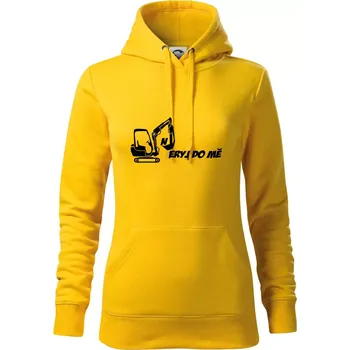 Dámská mikina Neryj do mě - Mikina dámská Cape s kapucí - S ( Žlutá )