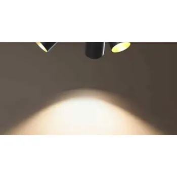 Lampička Stropní bodové osvětlení Calex GU10, černé, Ø 20 cm, 3 žárovky, kovové černá 3 x 7 W LED - Doprava zdarma