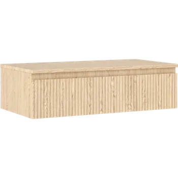 Koupelnový nábytek Mexen Rivel koupelnová skříňka pod umyvadlo 90 cm s deskou, 1 zásuvka, drážkovaná, dub - 91A20-09023-1-BFC81 Koupelnové skříňky