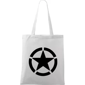 Army hvězda - Taška bavlněná - 42 x 38 cm ( Bílá )