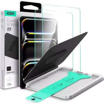 Fólie pro tablet ESR UltraFit 2-Pack iPad Pro 11" (2024–2025) Tvrzené sklo s rámečkem - čiré
