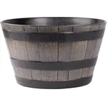 Strend Pro Plastový květináč 39x23 cm Woodeff natural