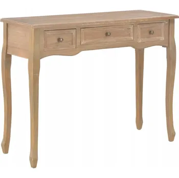 Věšák Konzole se zásuvkami MDF a borové dřevo, hnědá, 100x35x78 cm