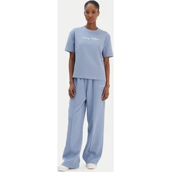 Pánské tričko Tommy Hilfiger T-Shirt Script WW0WW47819 Modrá Regular Fit M