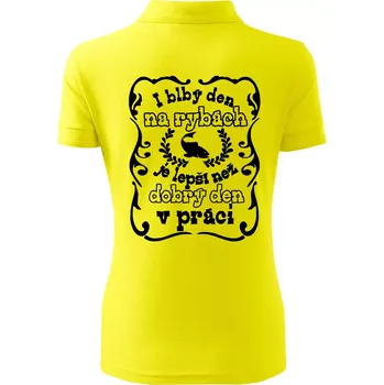 I blbý den na rybách - Polokošile dámská Pique Polo - 2XL ( Citrónová )
